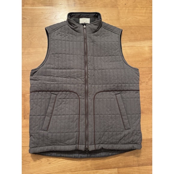 Tommy Bahama Other - Tommy Bahama Reversible Vest Grey And Plaid Patterns Full Zip Medium